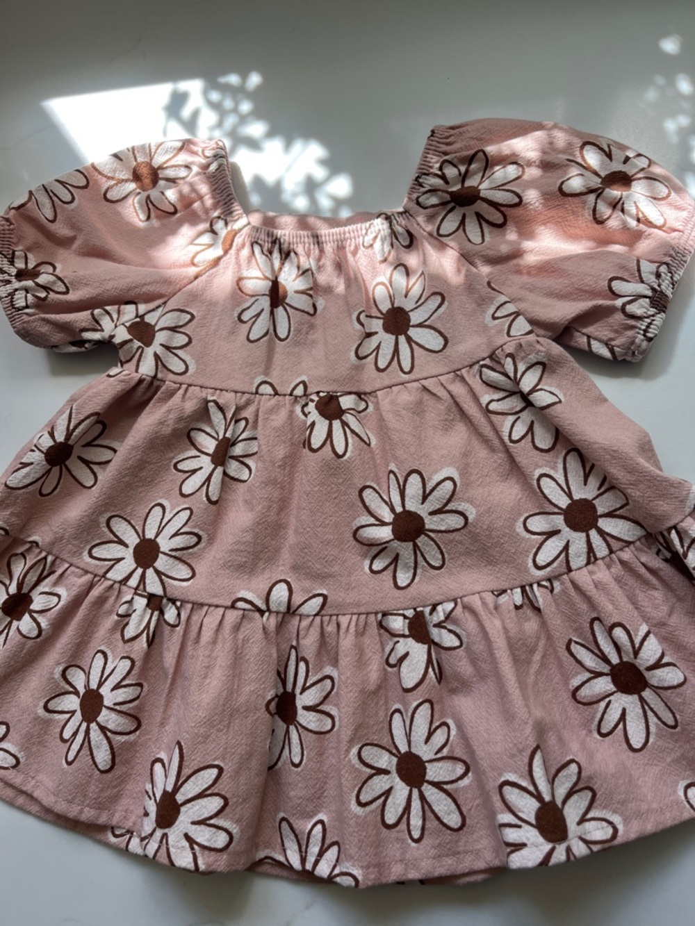 LC Lauren Conrad Pink Floral Baby Top with Ruffle Neck - Picture 3 of 3